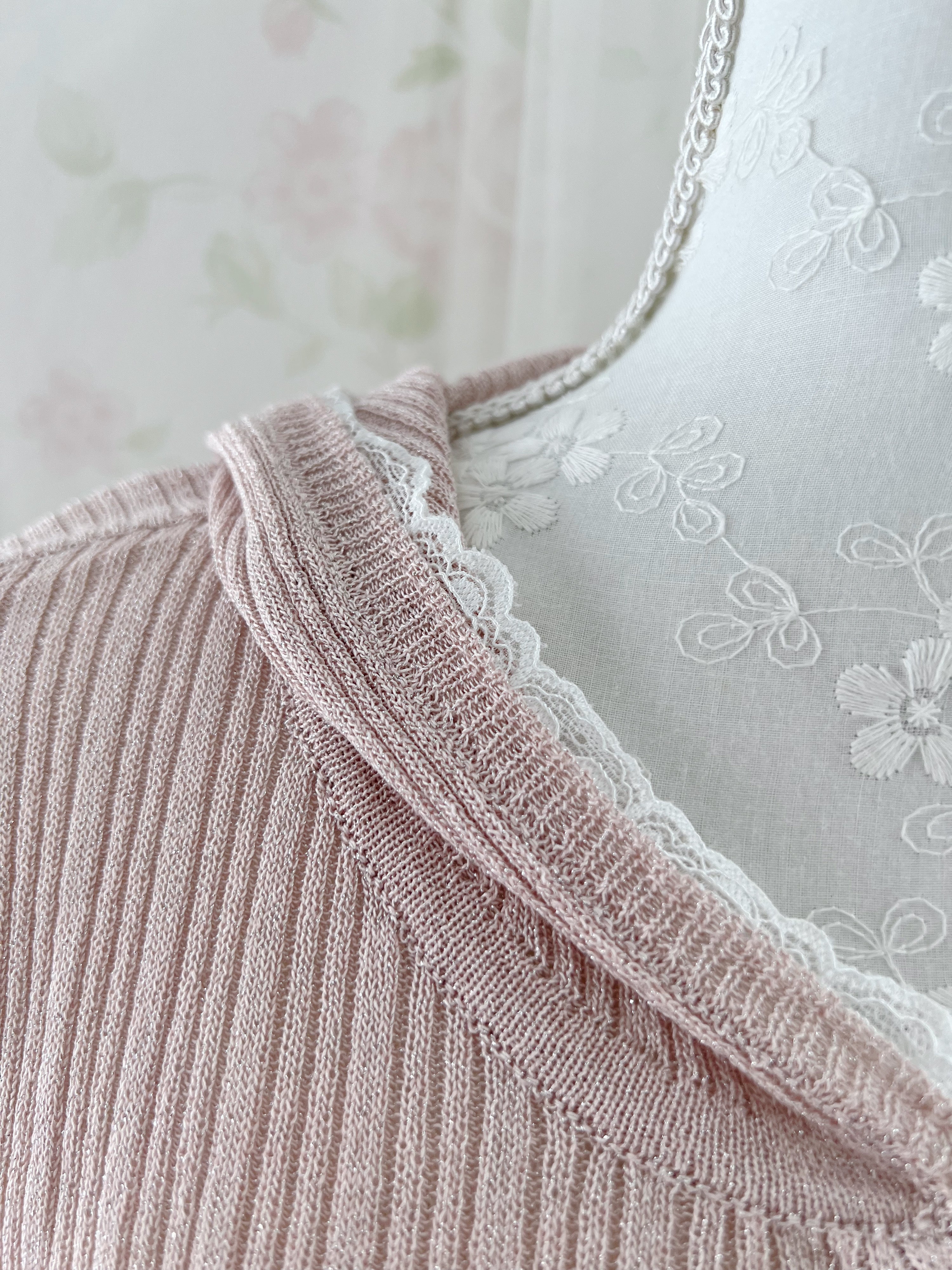 Pink Strawberry Lace Sleeve Hoodie