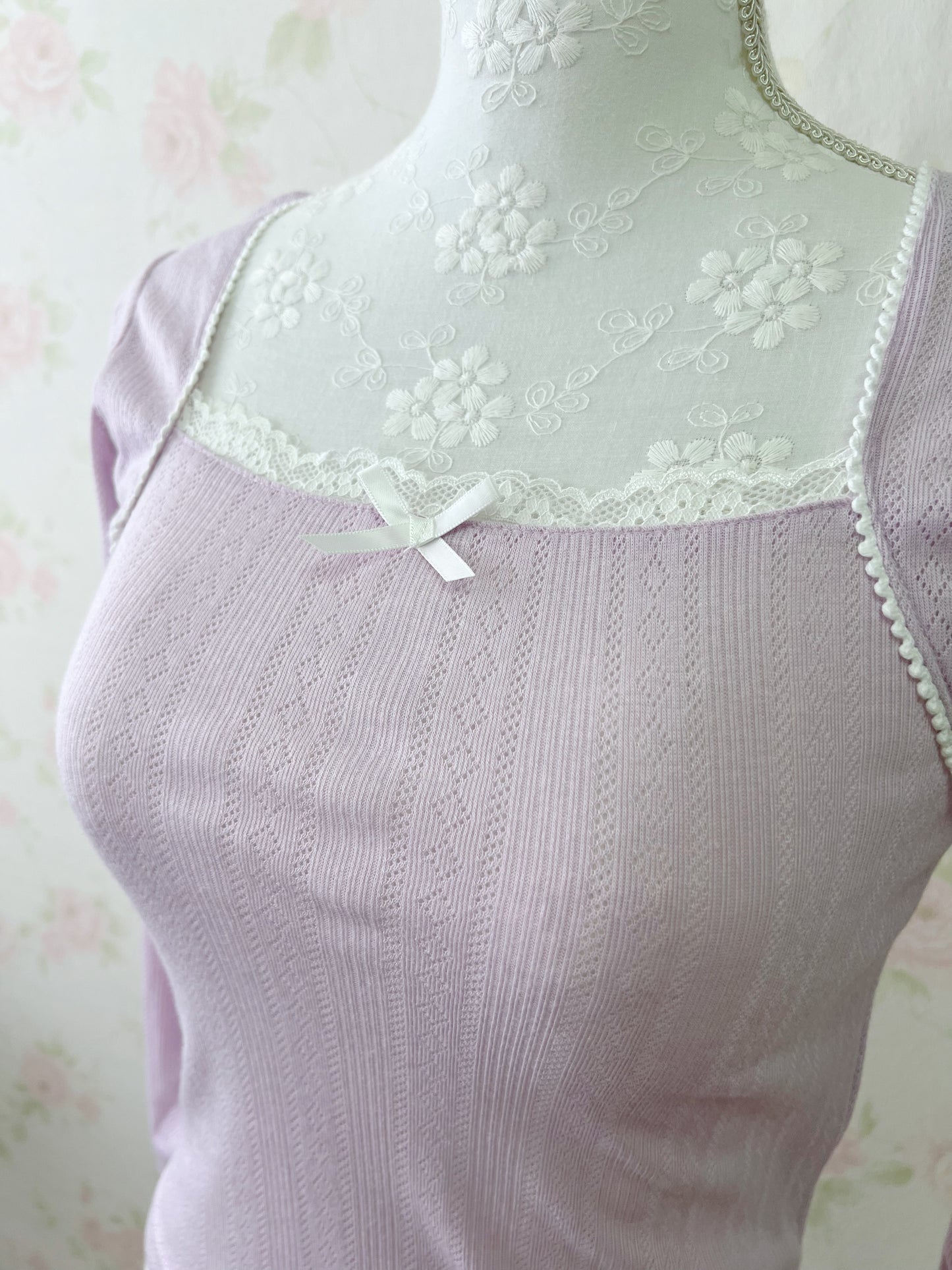 (14% OFF) GRL Coquette Girly Top (Purple Pink)