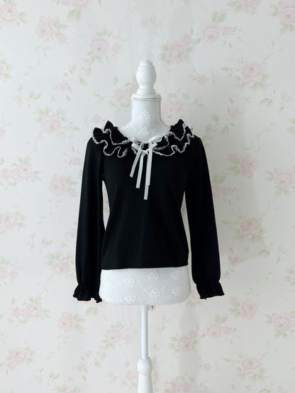 majoretty Ruffled Double Bow Top