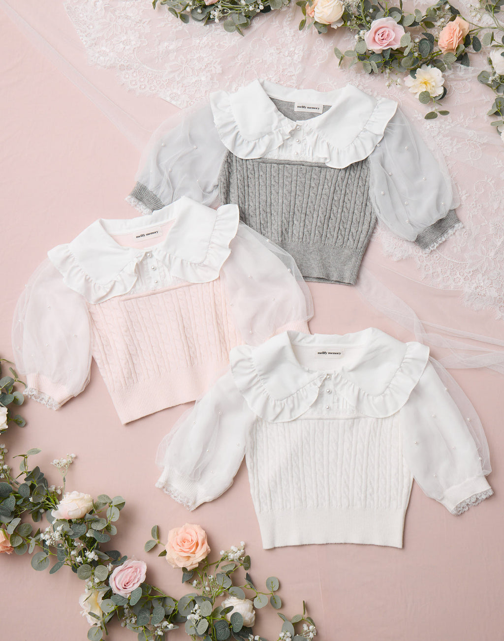 mellfy memory Love to Doll knit tops