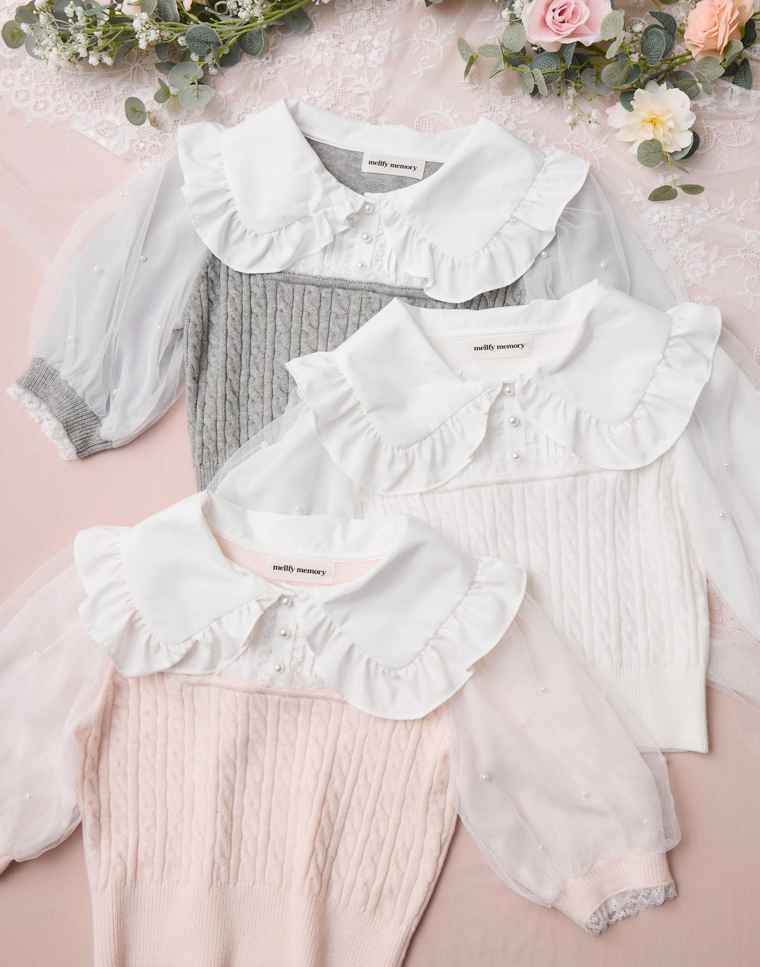 mellfy memory Love to Doll knit tops