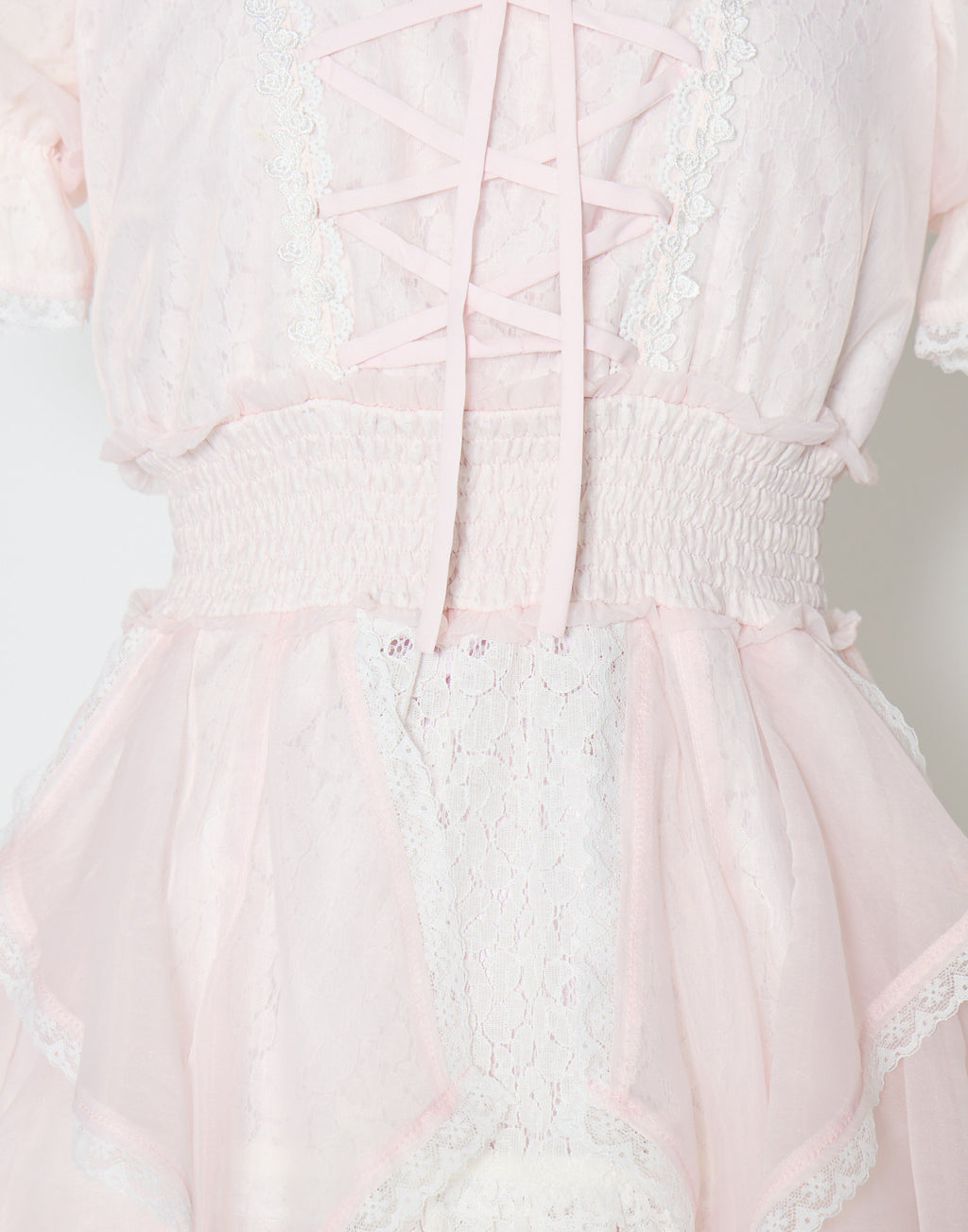 mellfy memory Fairy ruffle long lace onepiece