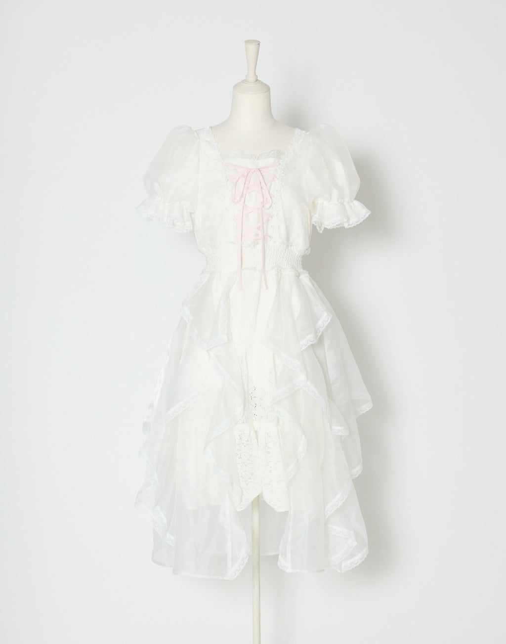 mellfy memory Fairy ruffle long lace onepiece