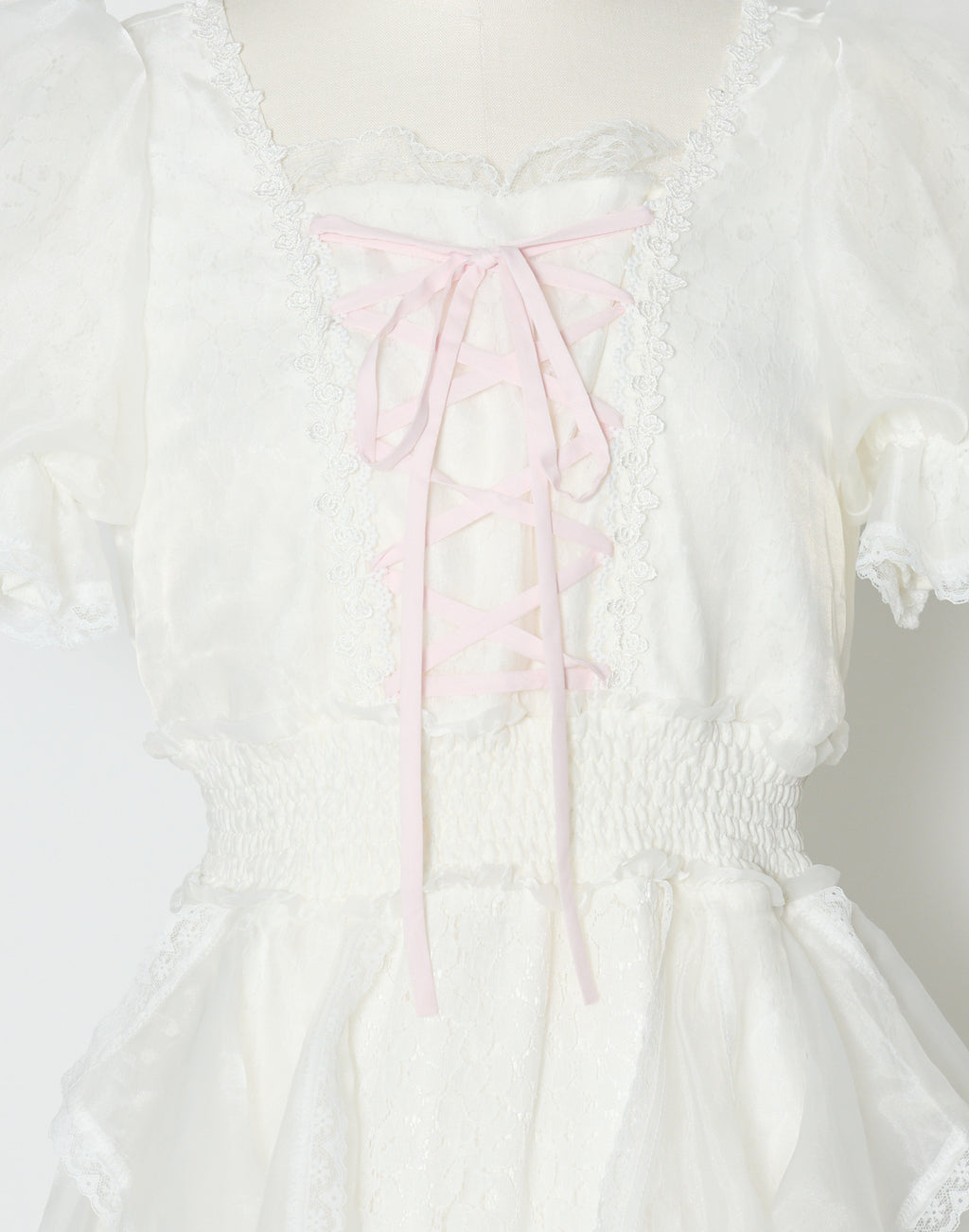 mellfy memory Fairy ruffle long lace onepiece