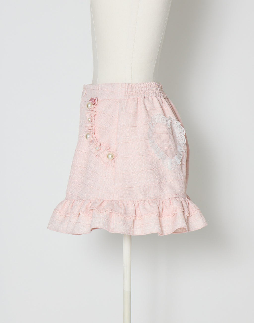 mellfy memory Pearl drop tweed short pants