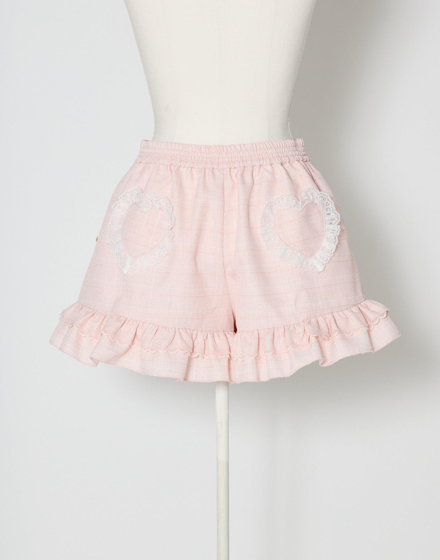 mellfy memory Pearl drop tweed short pants