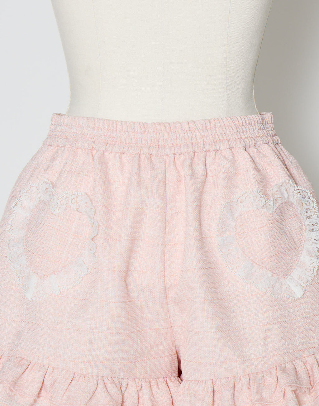 mellfy memory Pearl drop tweed short pants