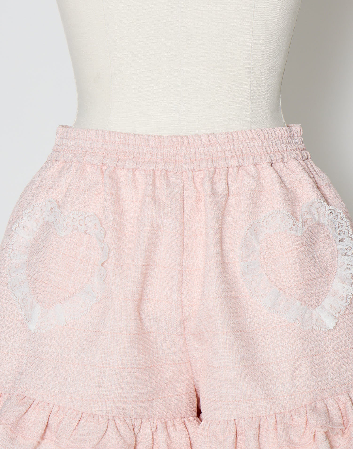 mellfy memory Pearl drop tweed short pants
