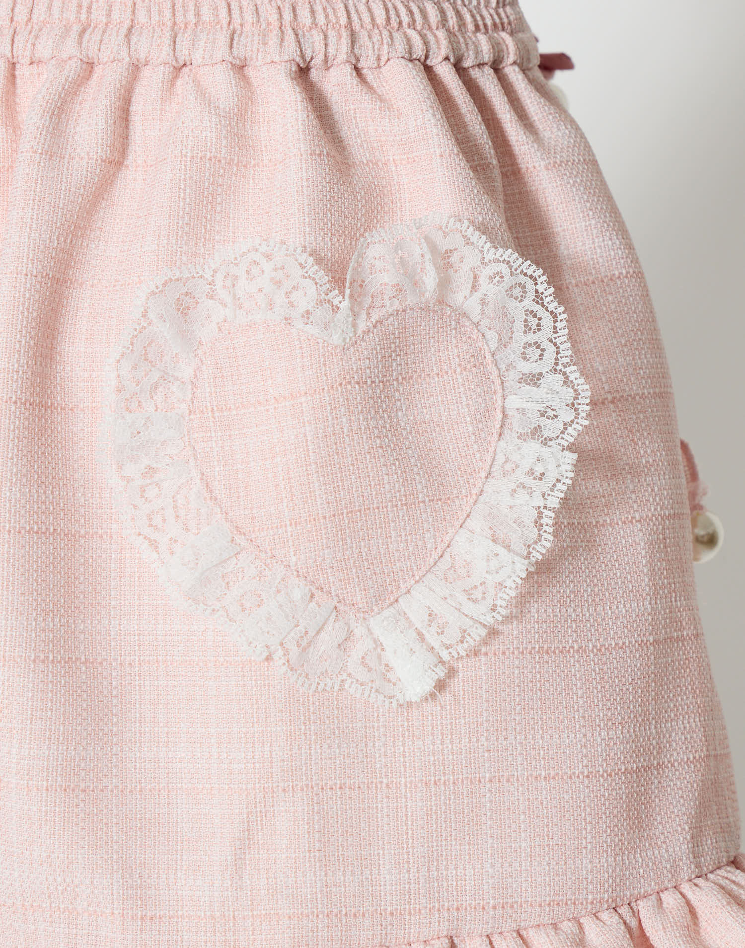 mellfy memory Pearl drop tweed short pants