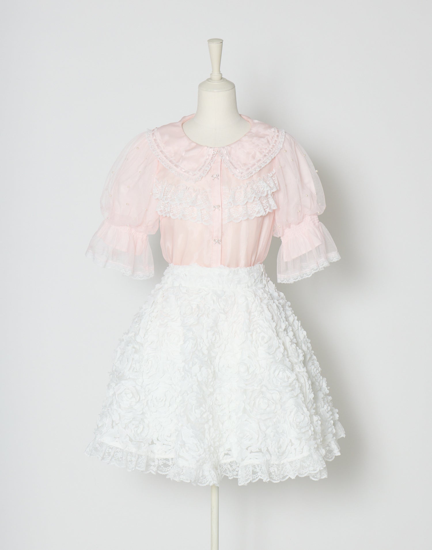 mellfy memory Sweet whipped ribbon blouse