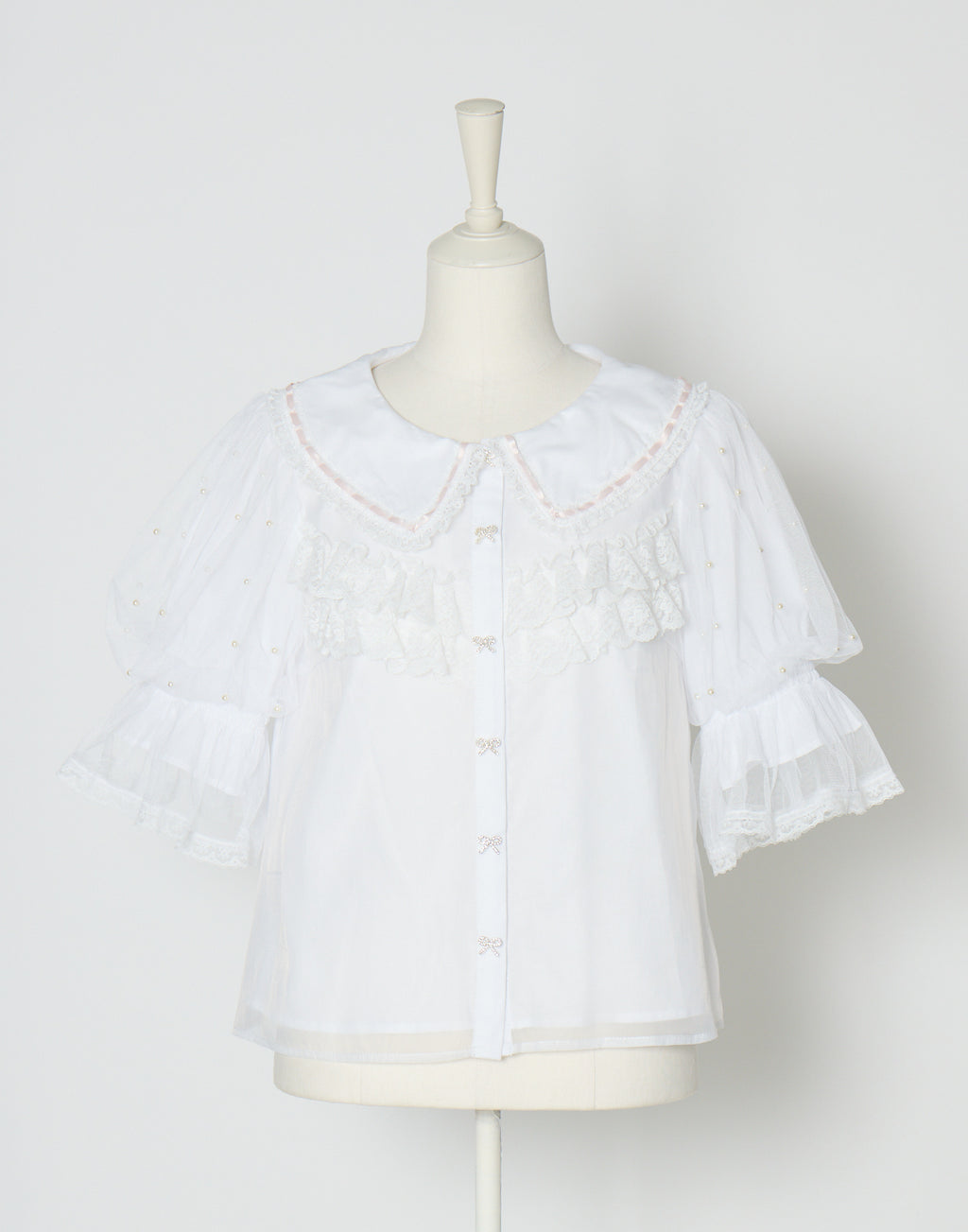 mellfy memory Sweet whipped ribbon blouse