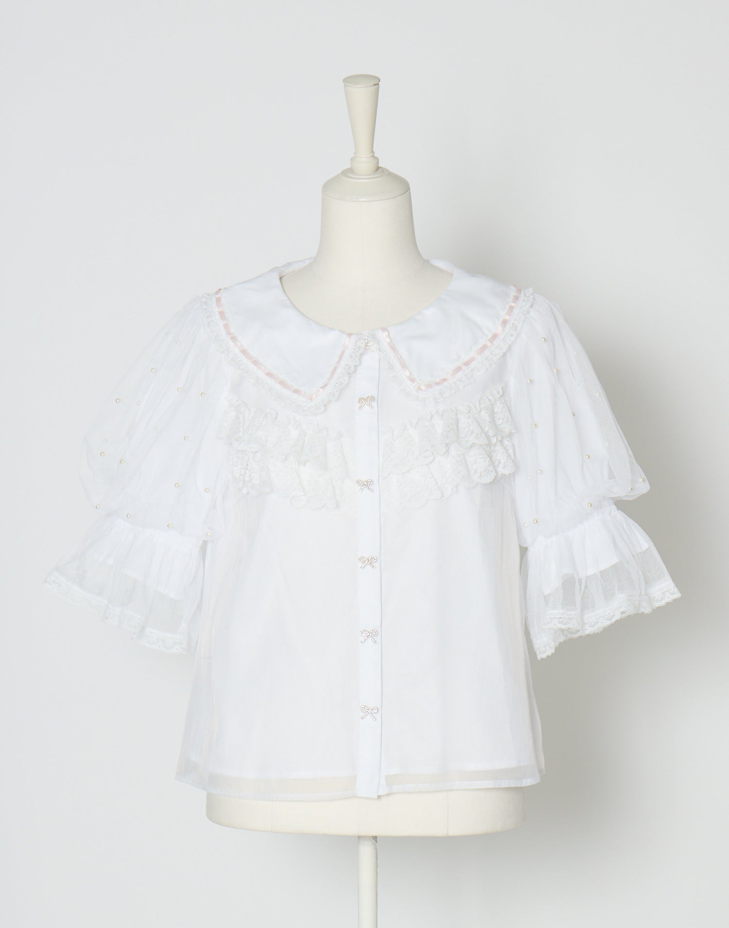 mellfy memory Sweet whipped ribbon blouse