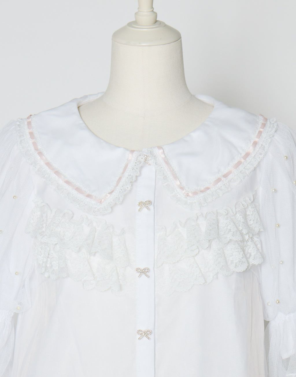 mellfy memory Sweet whipped ribbon blouse