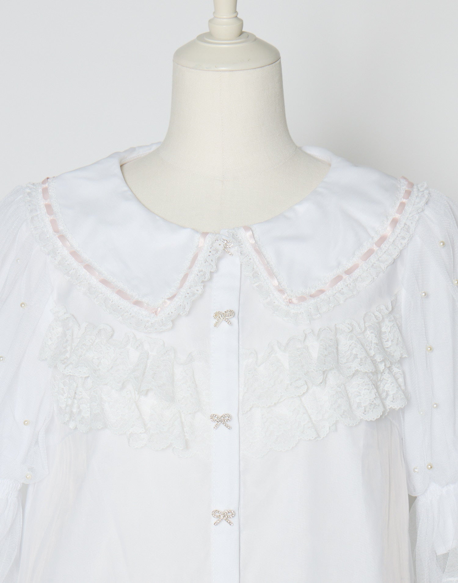 mellfy memory Sweet whipped ribbon blouse