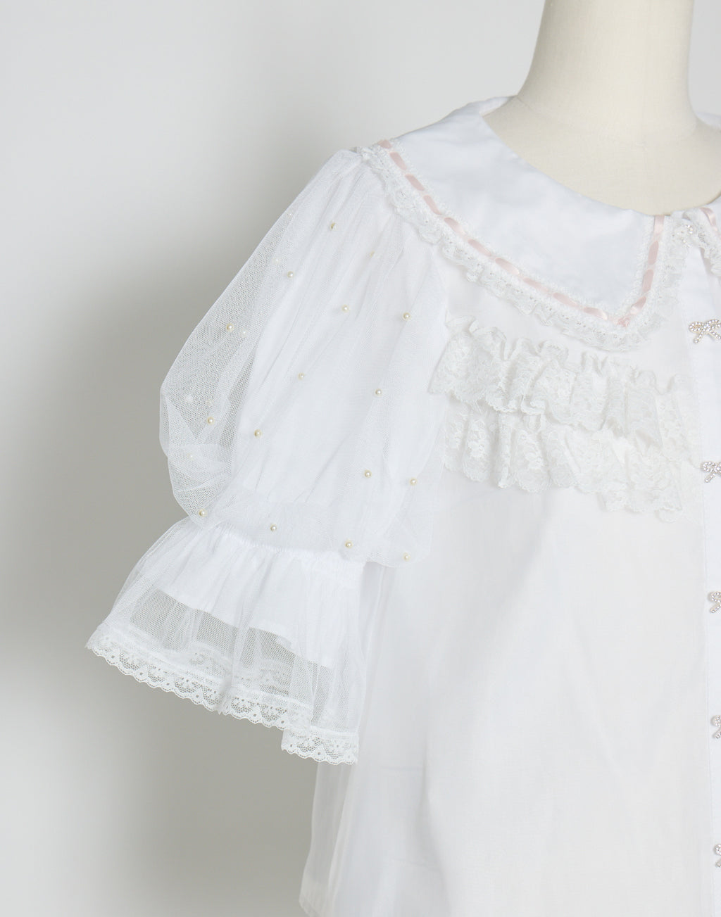 mellfy memory Sweet whipped ribbon blouse