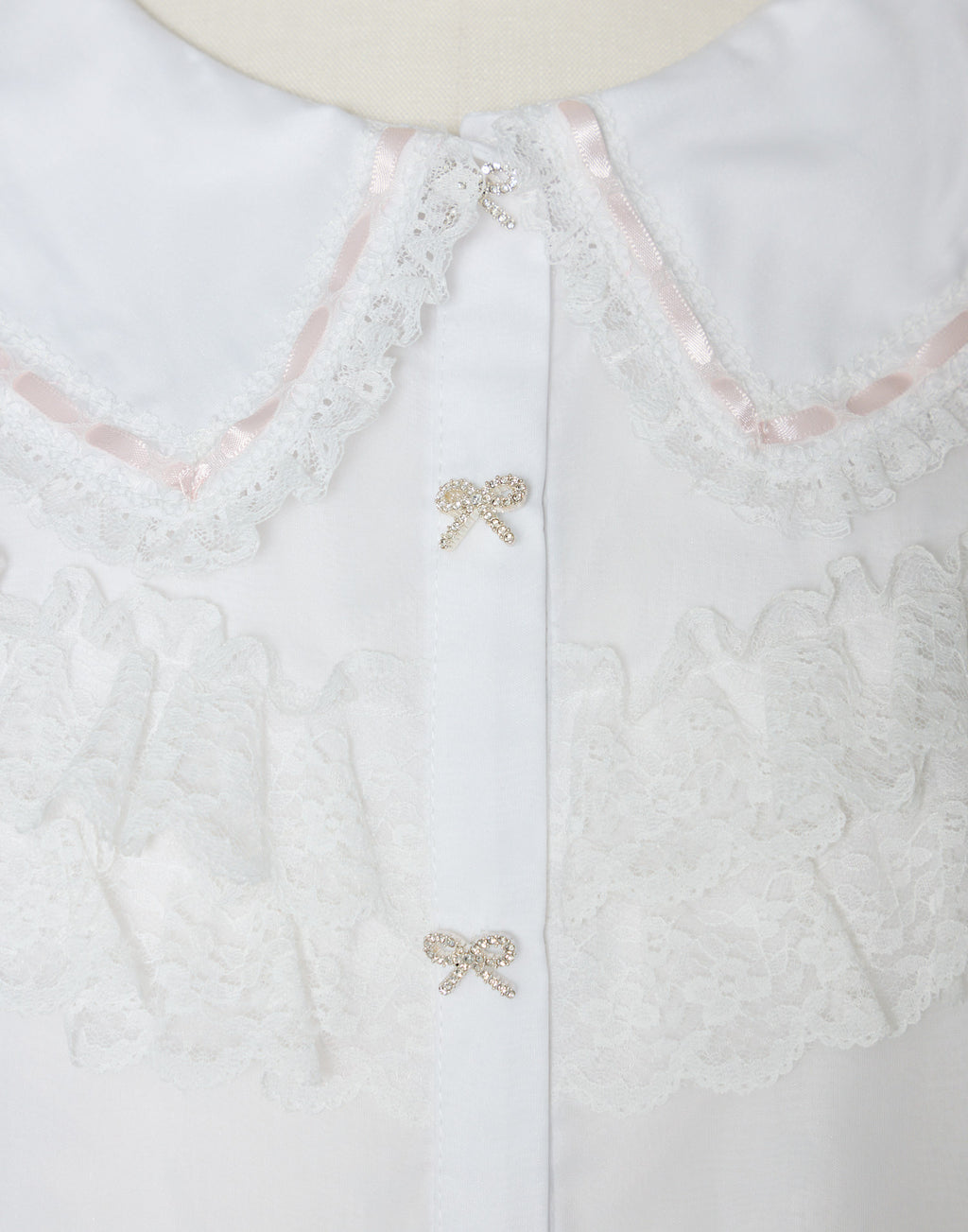 mellfy memory Sweet whipped ribbon blouse