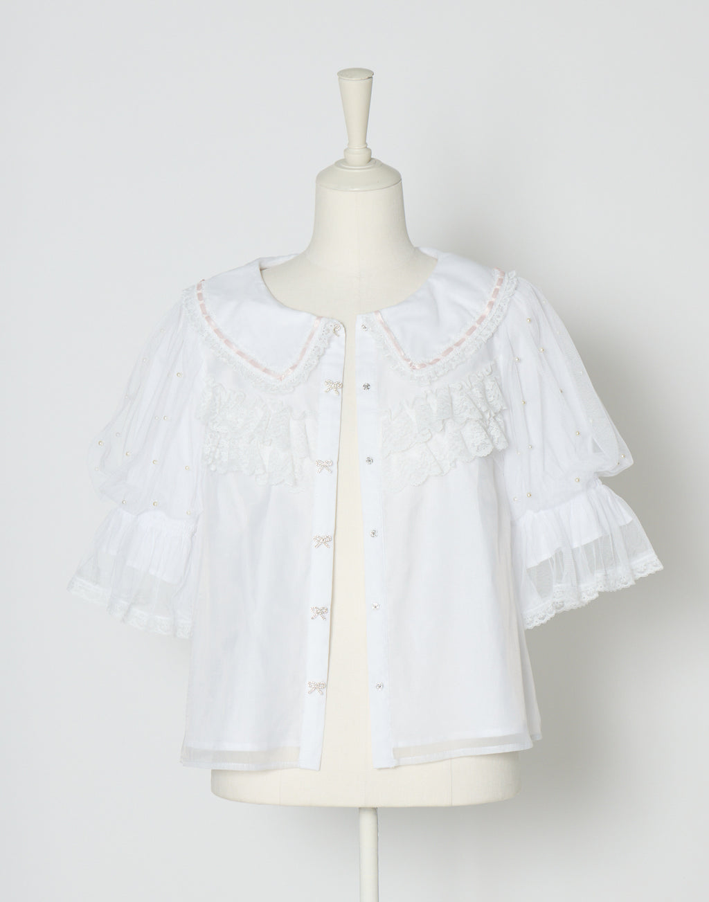 mellfy memory Sweet whipped ribbon blouse