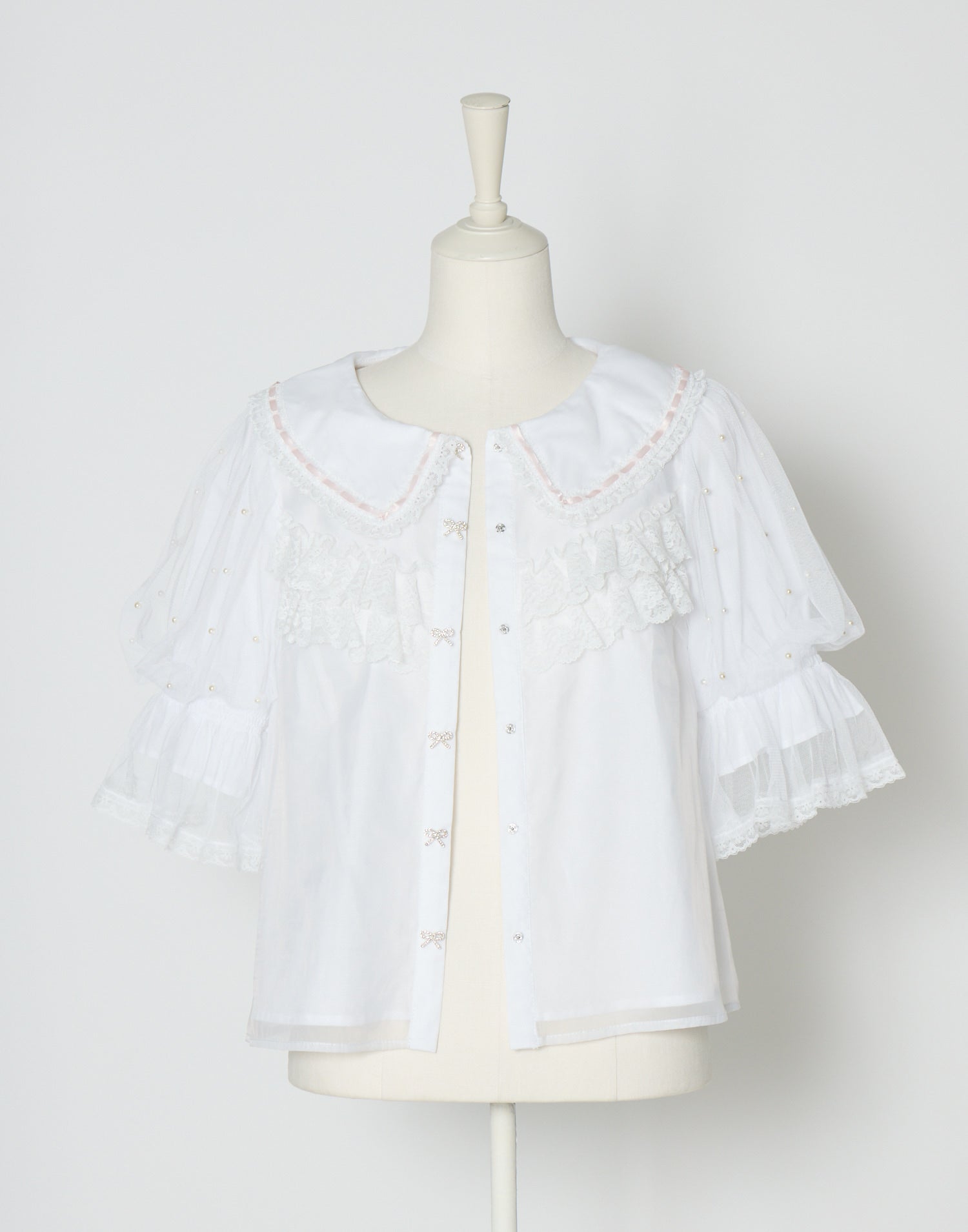 mellfy memory Sweet whipped ribbon blouse