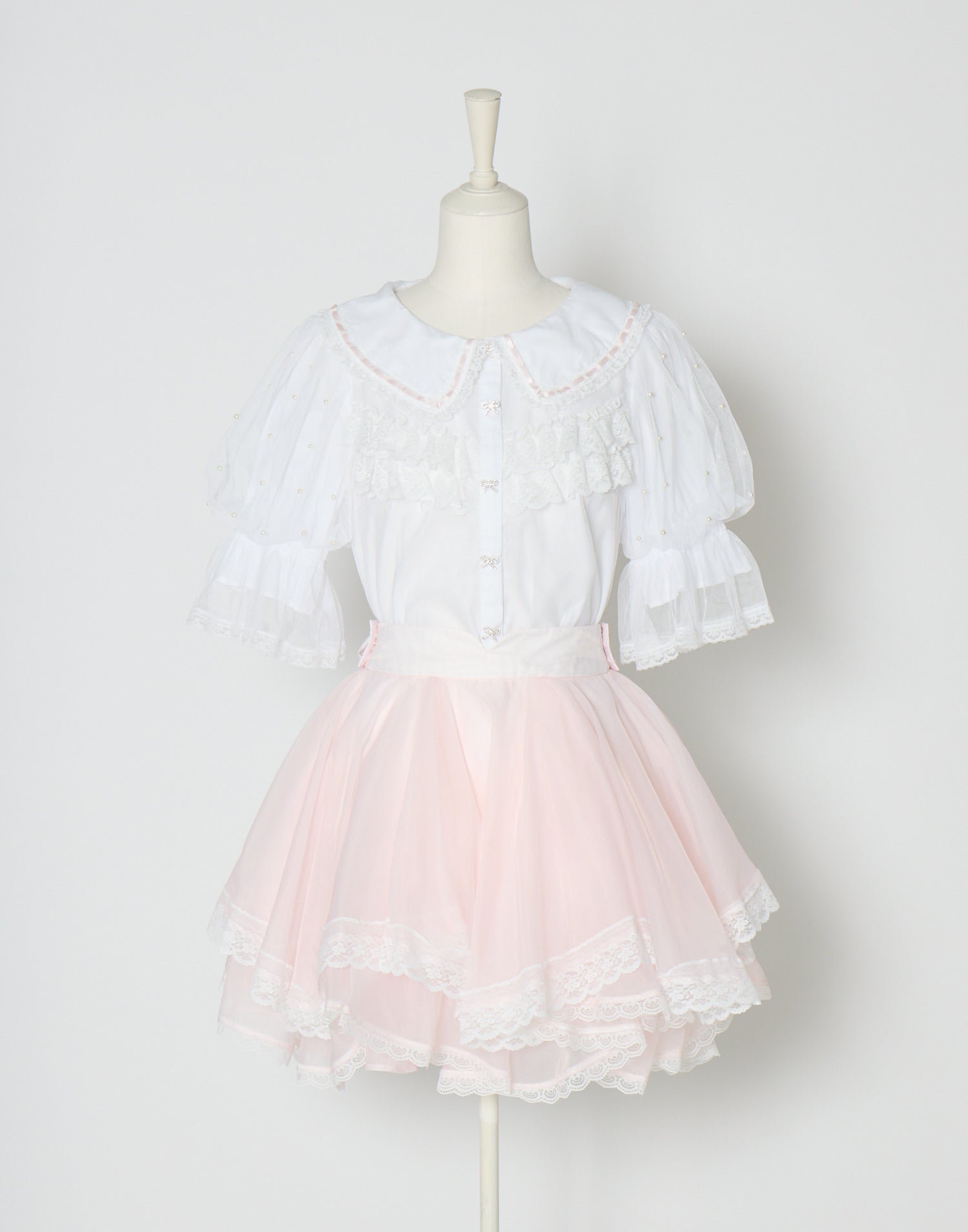 mellfy memory Sweet whipped ribbon blouse