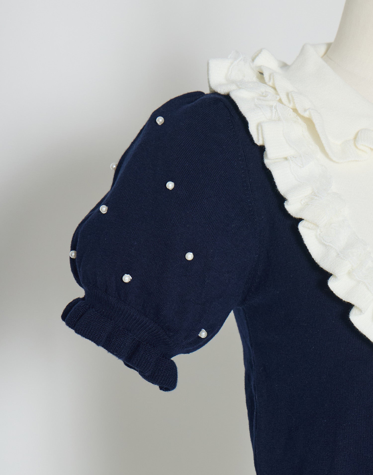 mellfy memory Dolly frill knit tops