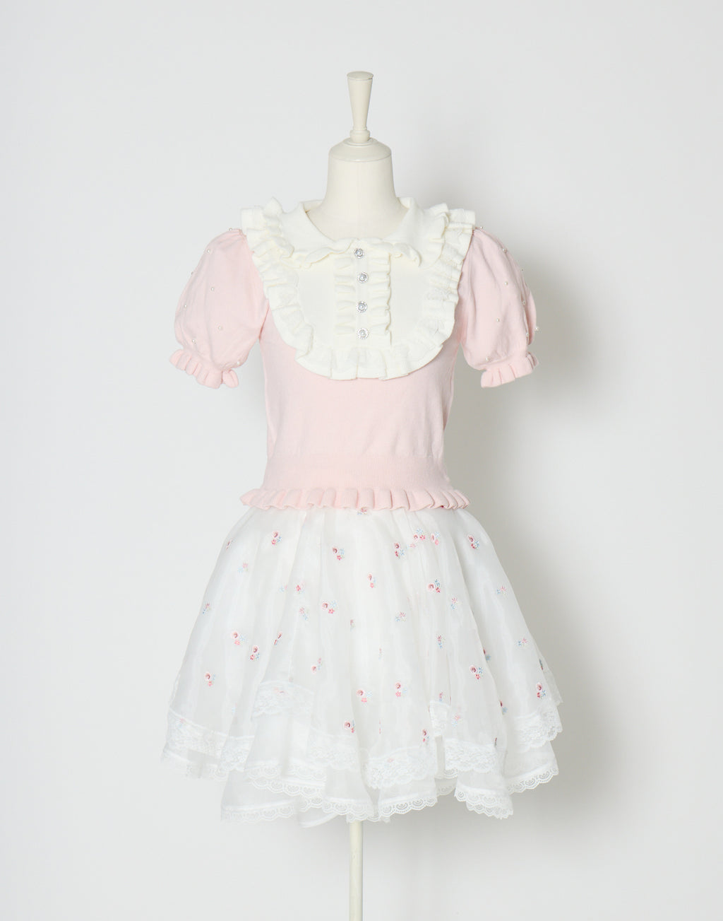 mellfy memory Dolly frill knit tops