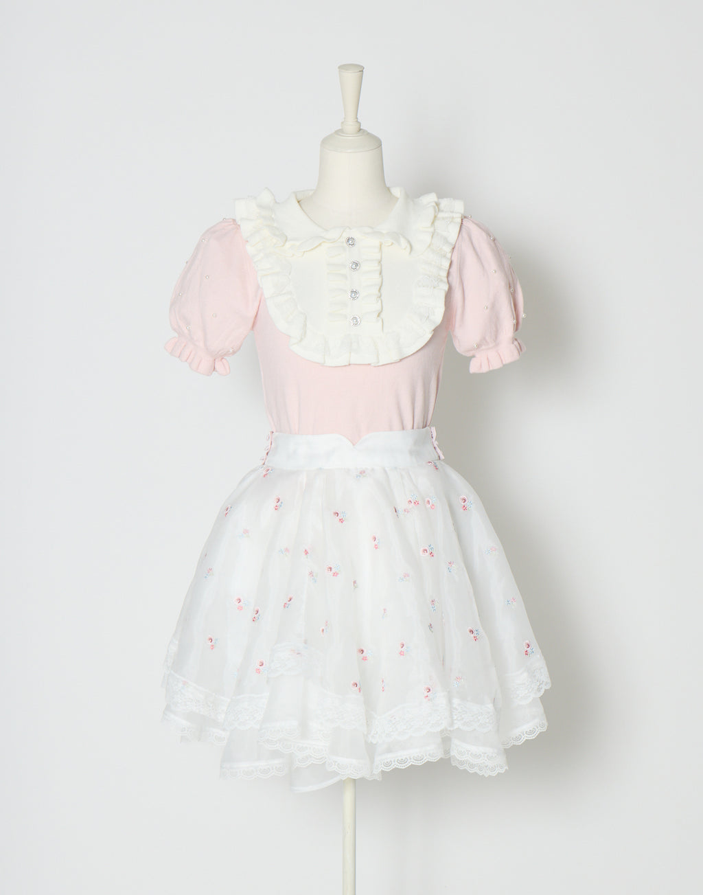 mellfy memory Dolly frill knit tops