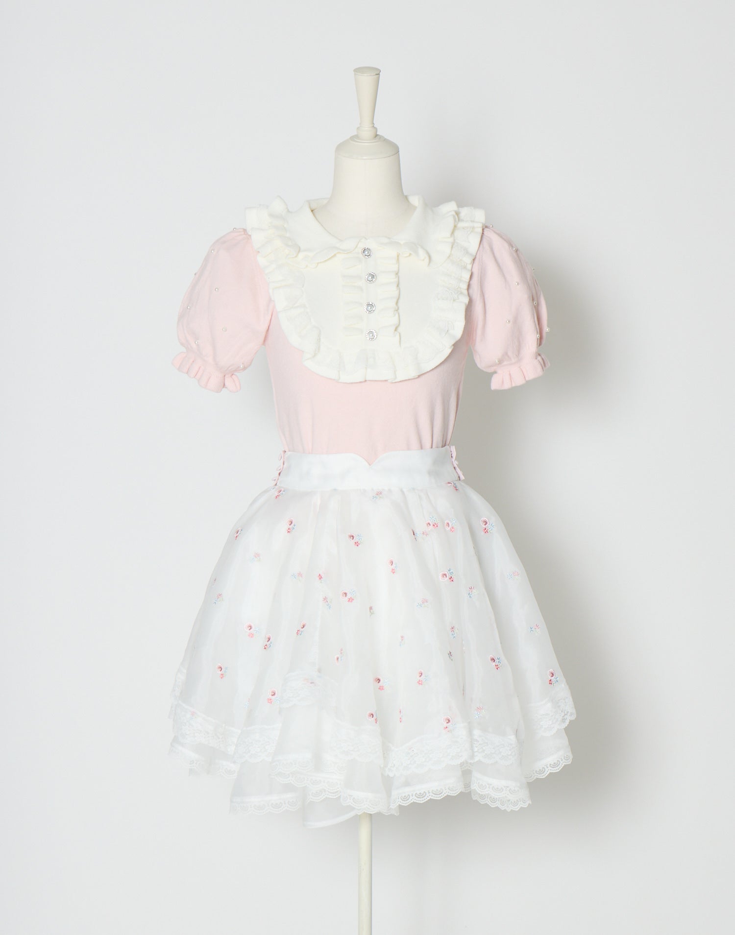 mellfy memory Dolly frill knit tops