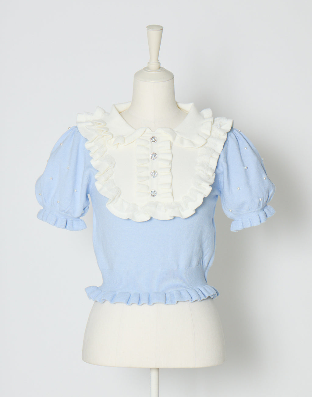 mellfy memory Dolly frill knit tops