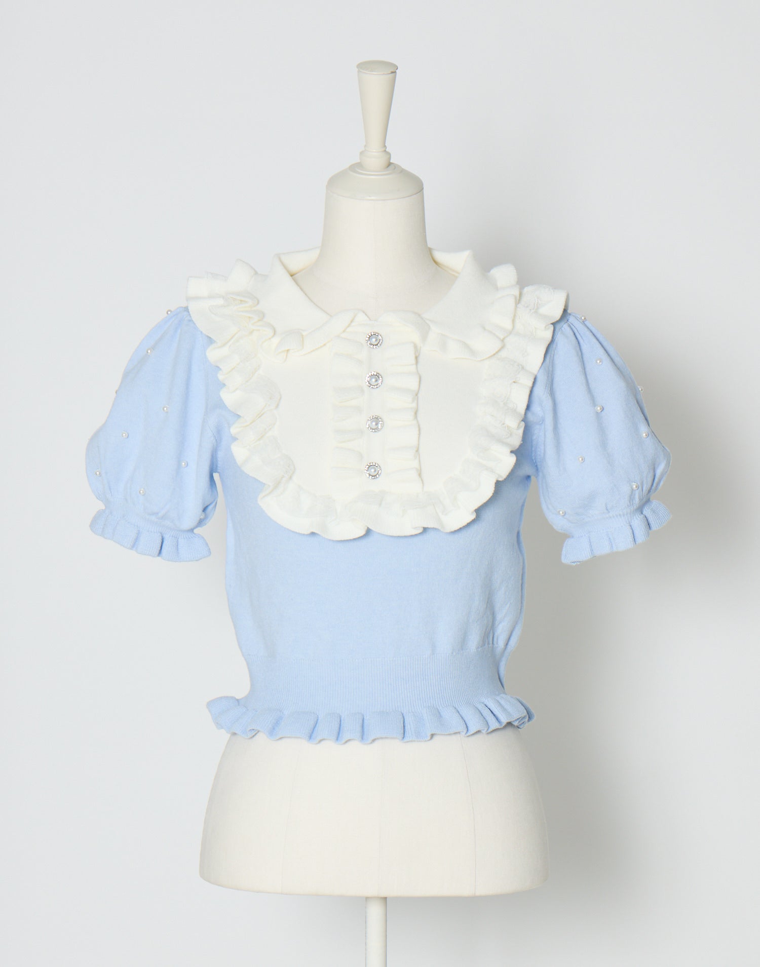 mellfy memory Dolly frill knit tops