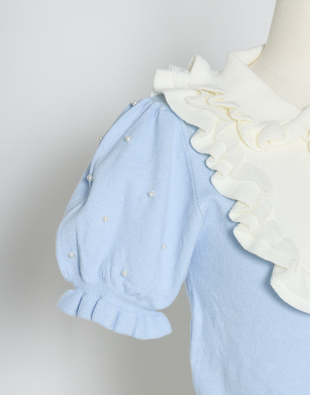 mellfy memory Dolly frill knit tops