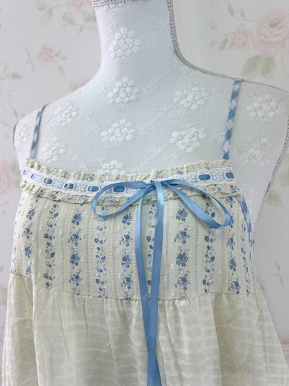 Patchwork Lace Layered Dress (Blue)
