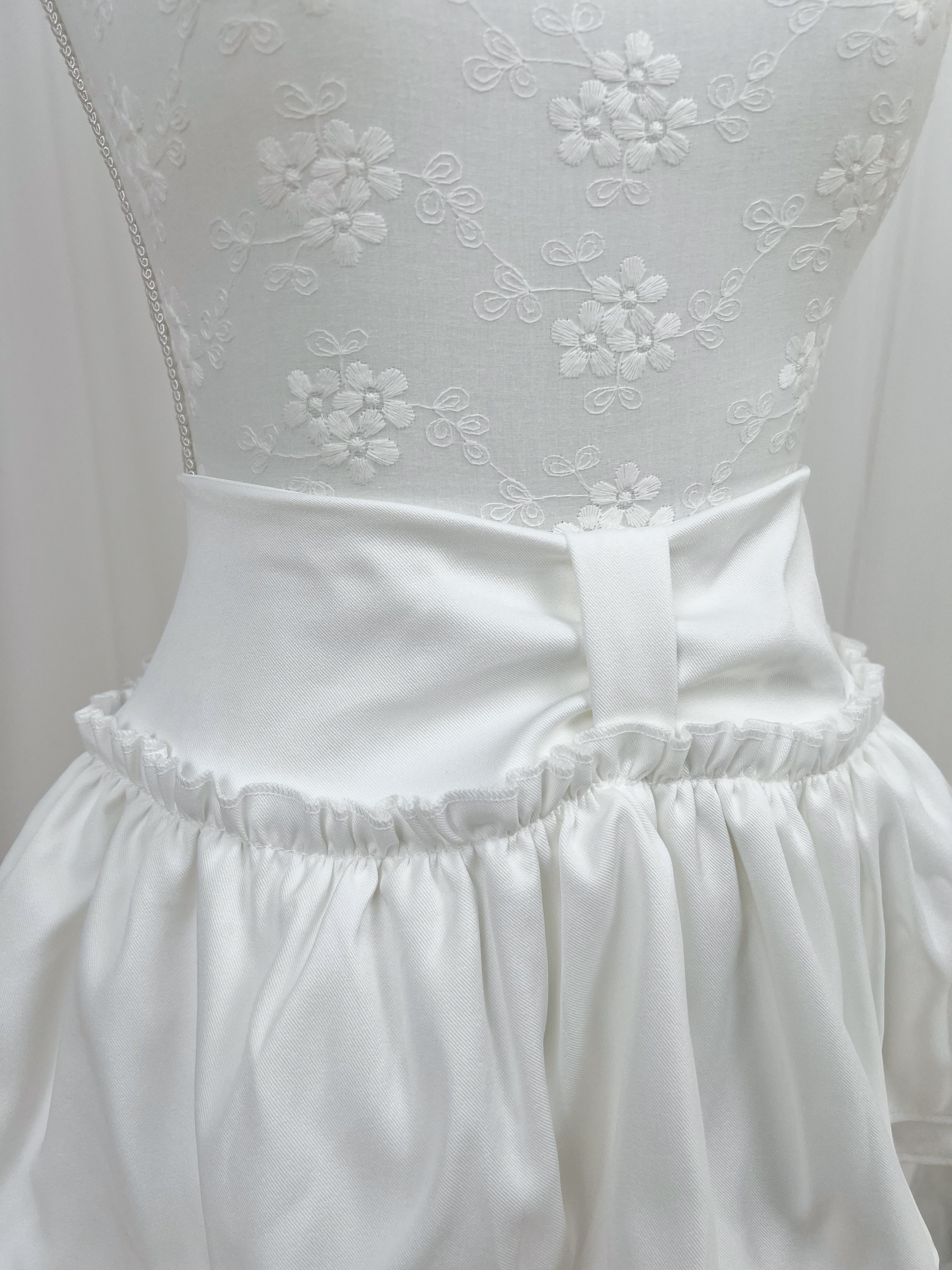 GRL Ribbon Waist Skirt Pants (White)