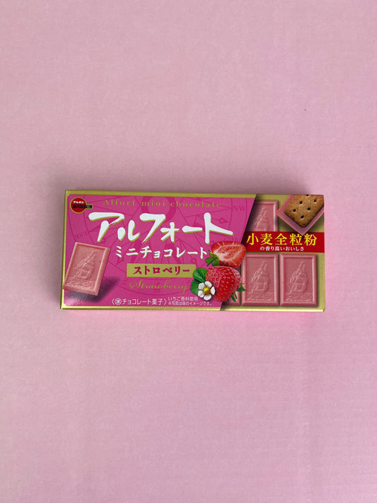 BOURBON Alfort Strawberry Mini Chocolate Cookies