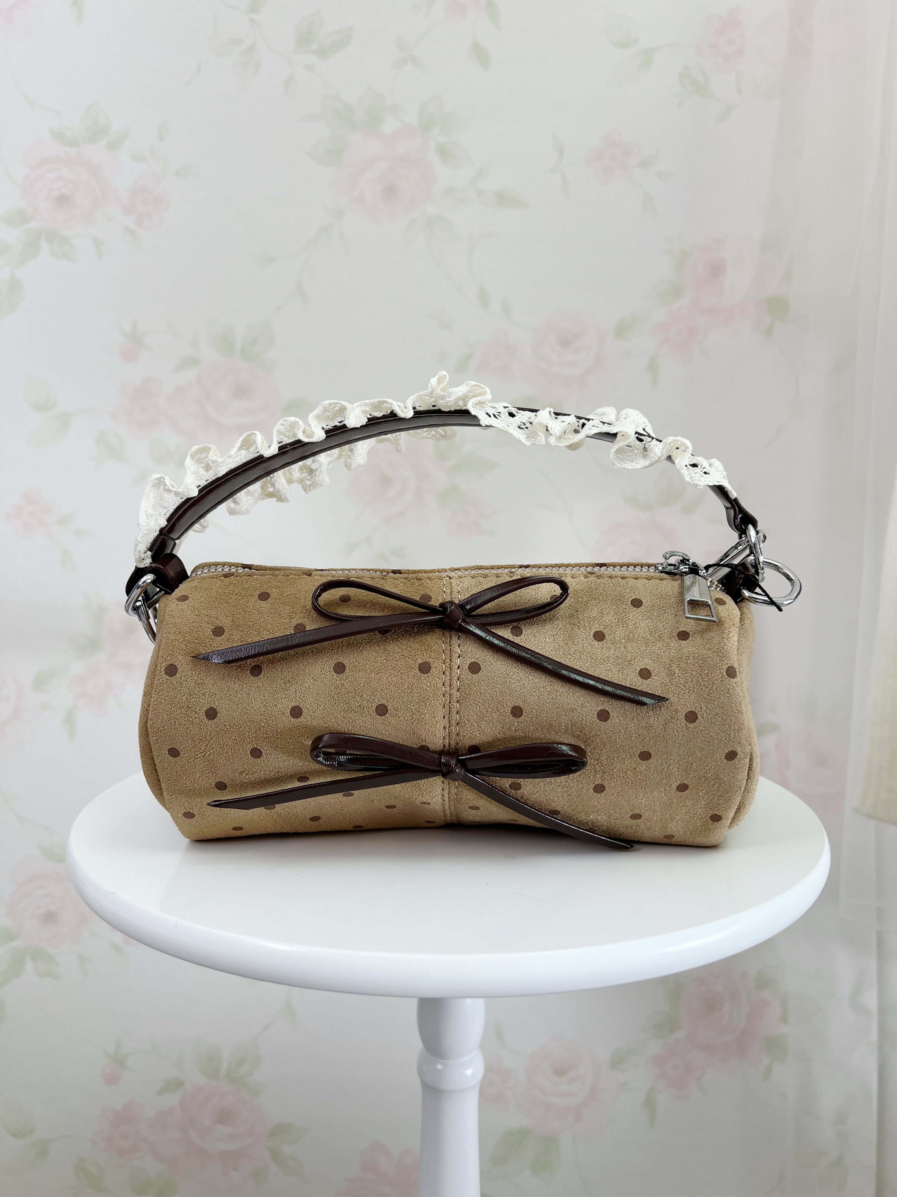 Polka dot shoujo 2 way bag (caramel)