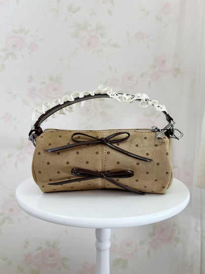(Pre-order) GRL polka dot shoujo 2 way bag (caramel)