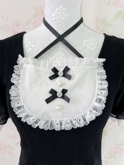 NOEMIE Halter Neck Laced Up Back Top (Black)