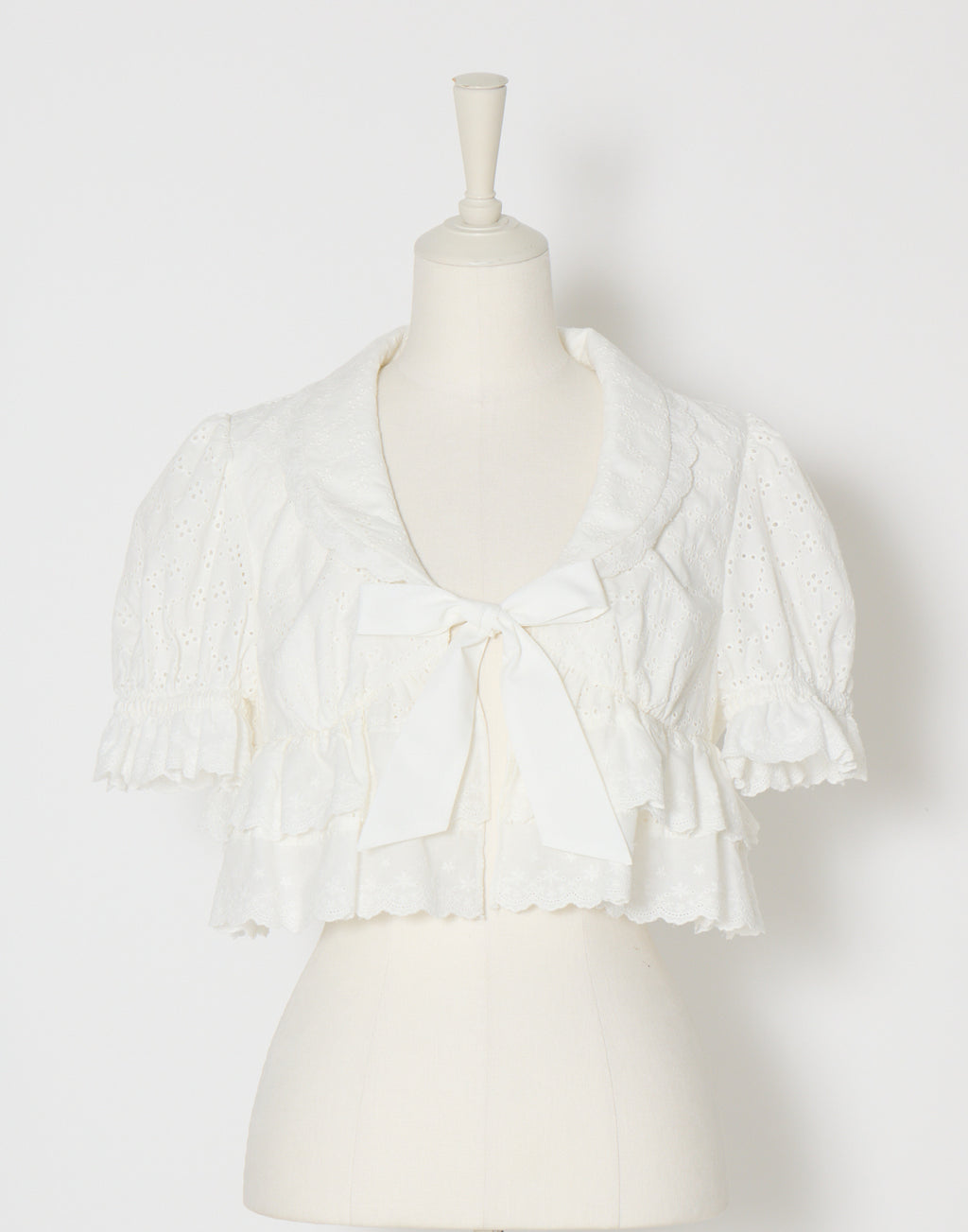 (Pre-order) mellfy memory Lovely cotton lace bolero blouse