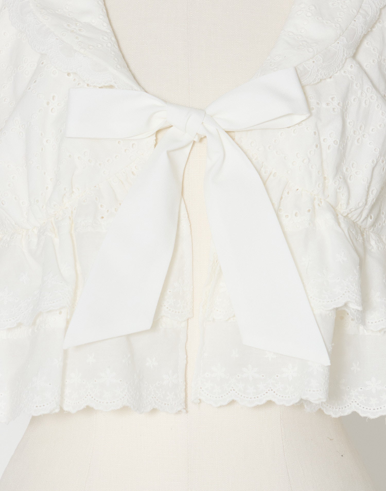 (Pre-order) mellfy memory Lovely cotton lace bolero blouse