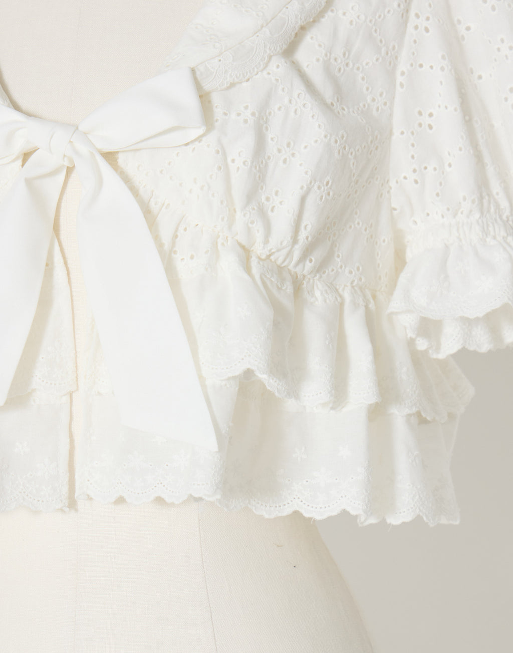 (Pre-order) mellfy memory Lovely cotton lace bolero blouse
