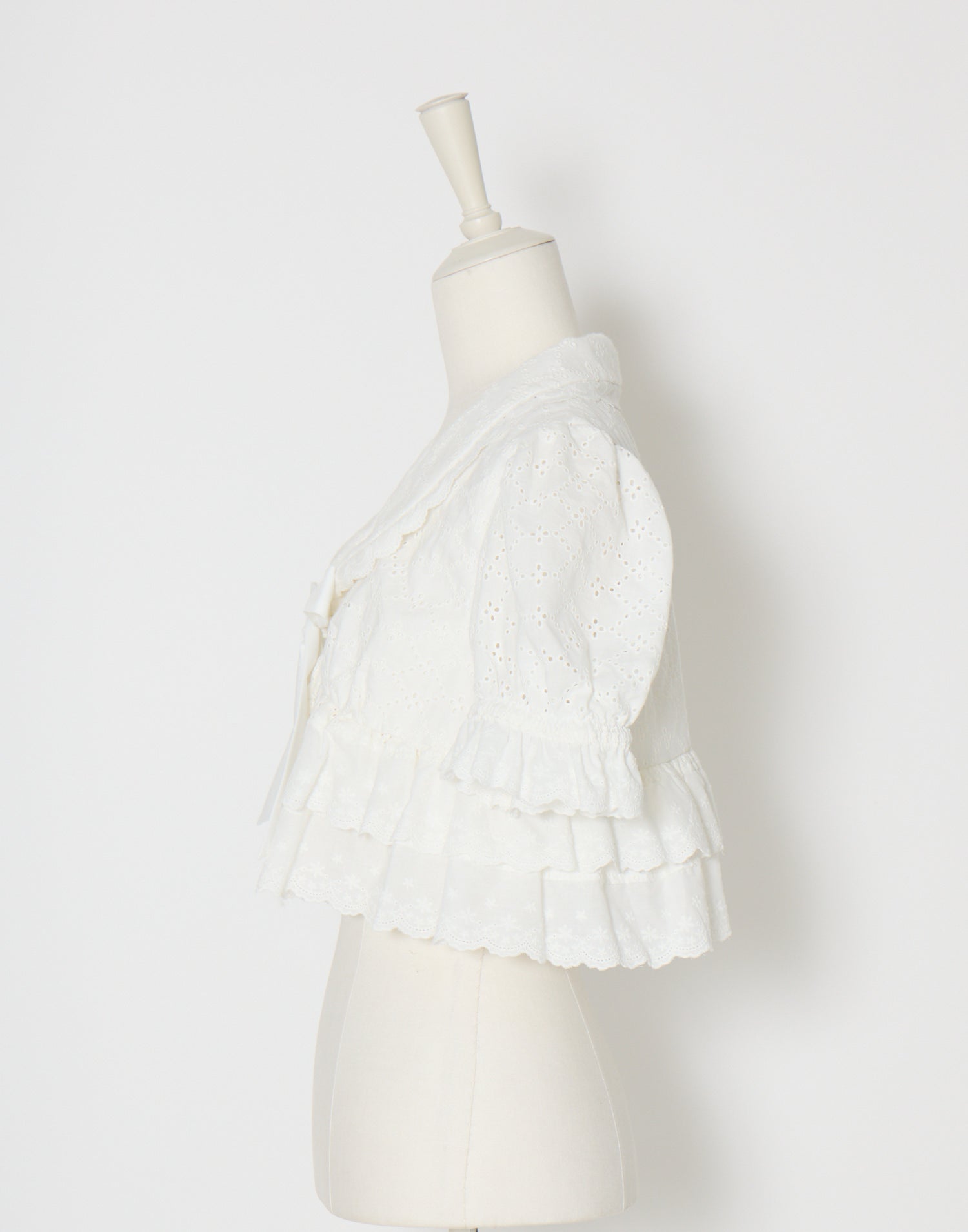 (Pre-order) mellfy memory Lovely cotton lace bolero blouse