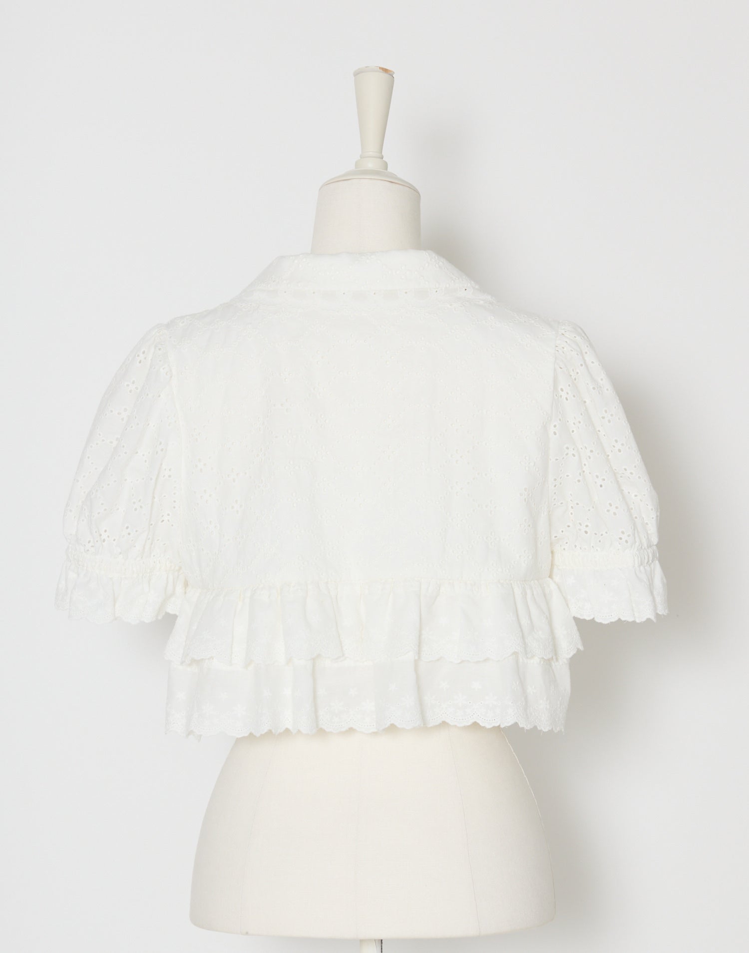 (Pre-order) mellfy memory Lovely cotton lace bolero blouse