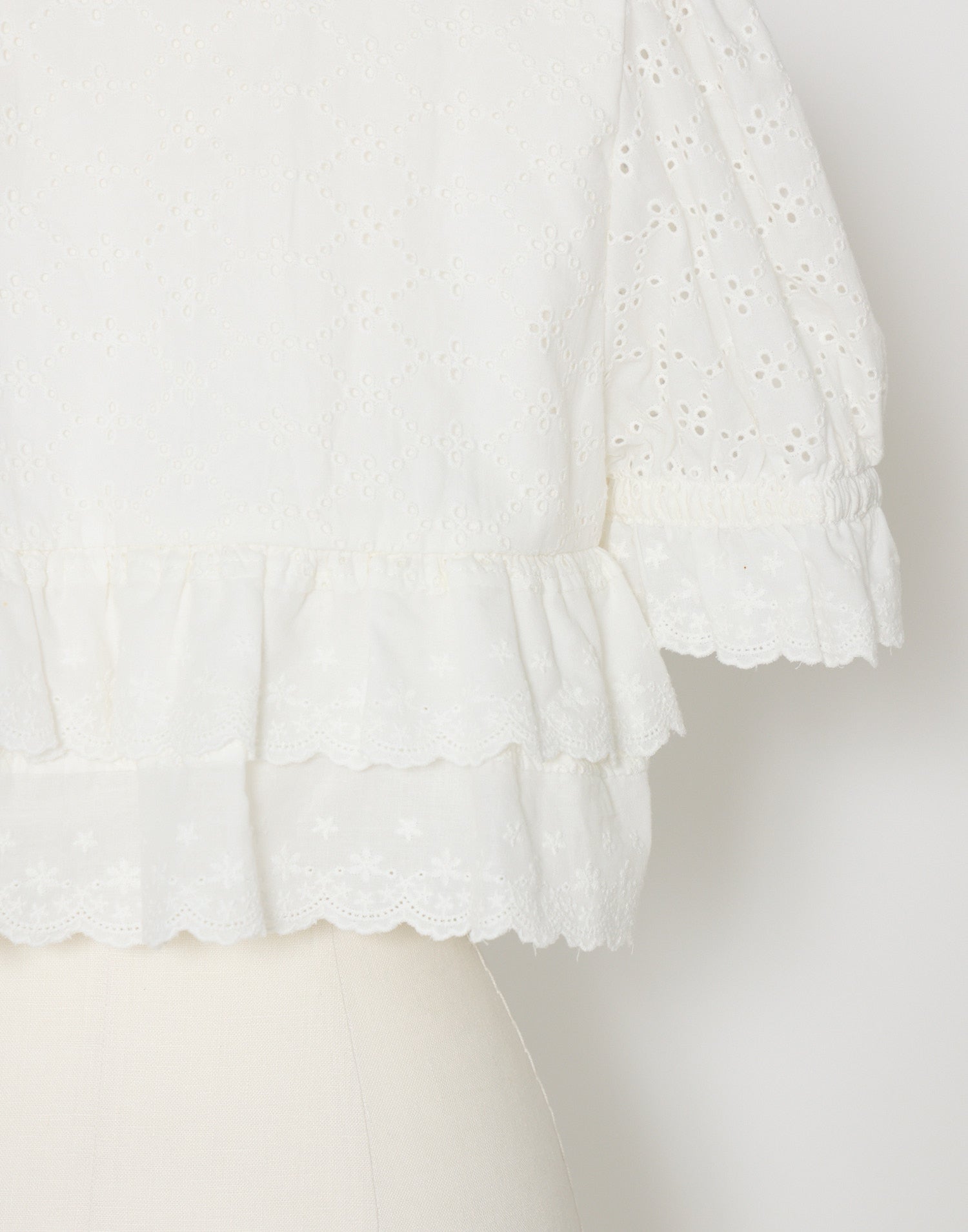 (Pre-order) mellfy memory Lovely cotton lace bolero blouse