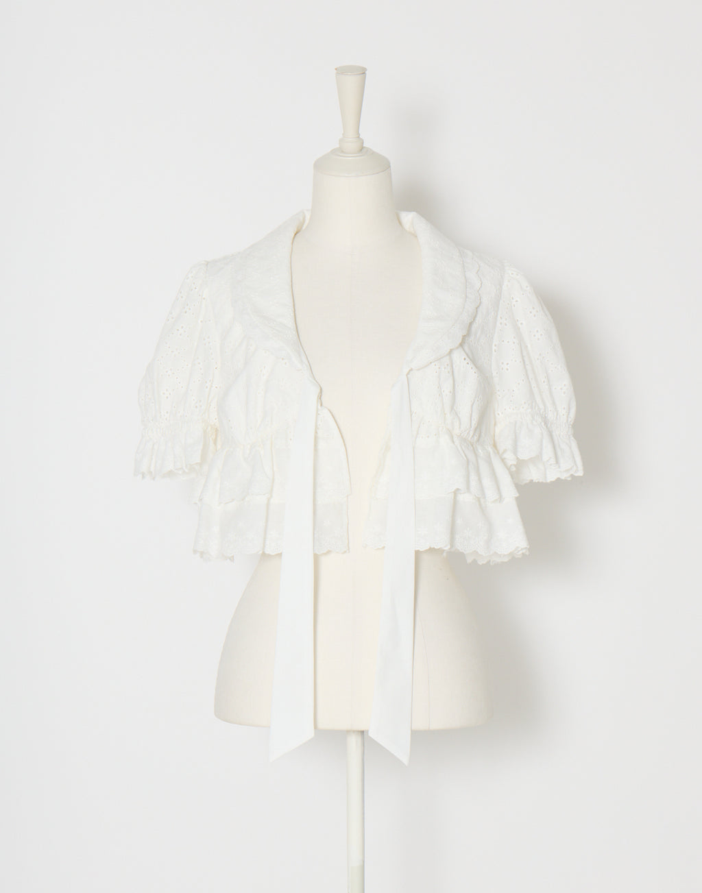 (Pre-order) mellfy memory Lovely cotton lace bolero blouse