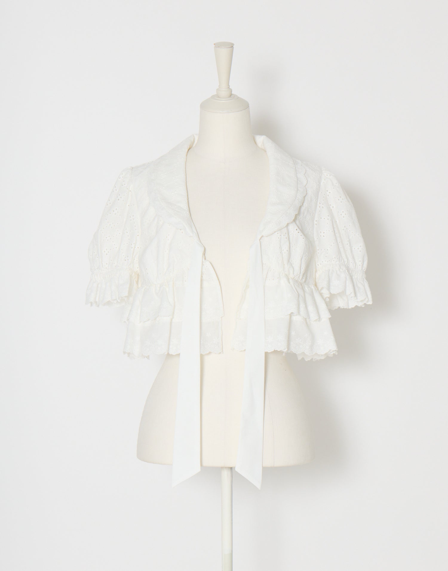 (Pre-order) mellfy memory Lovely cotton lace bolero blouse