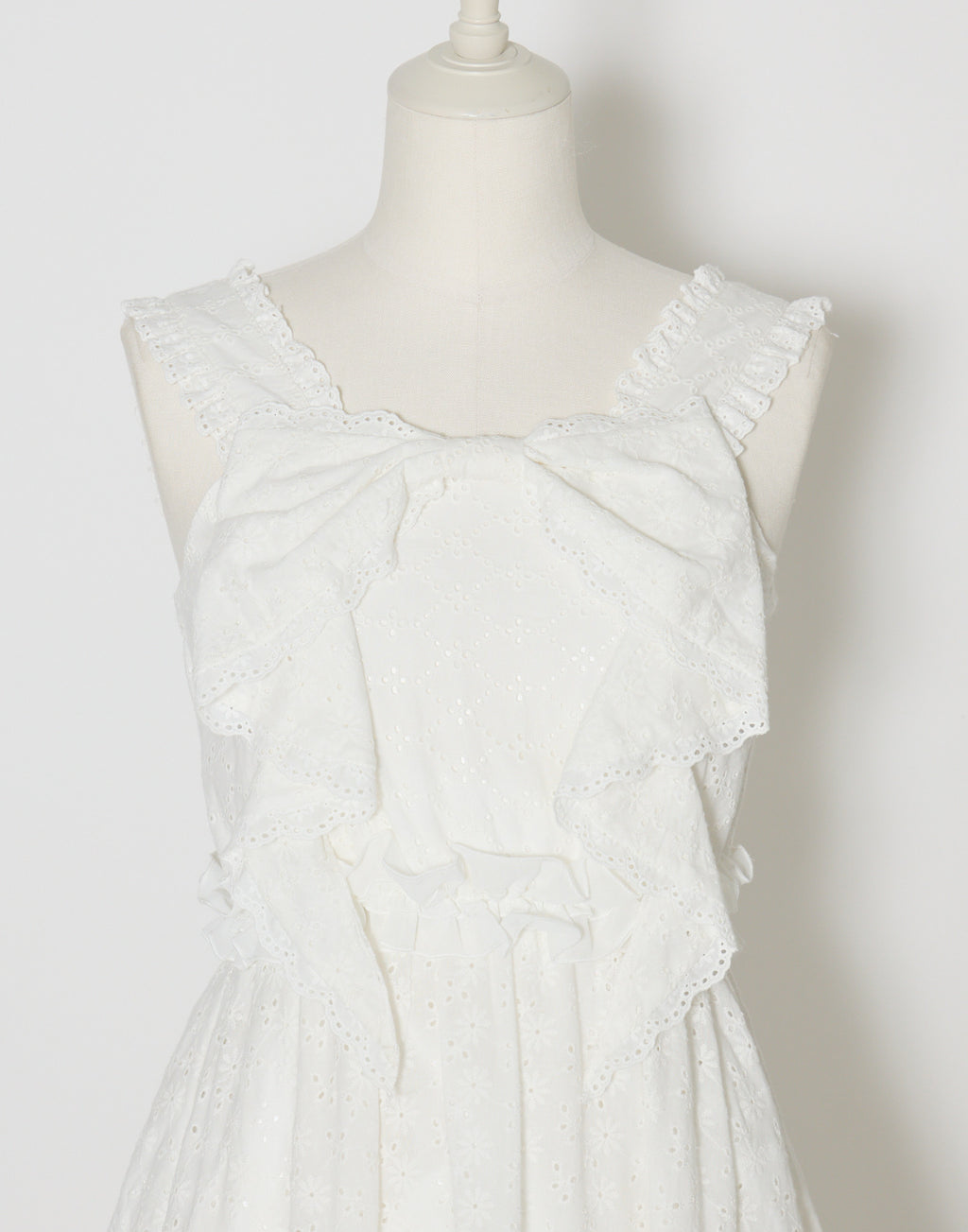 (Pre-order) mellfy memory Lovely ribbon cotton lace long onepiece