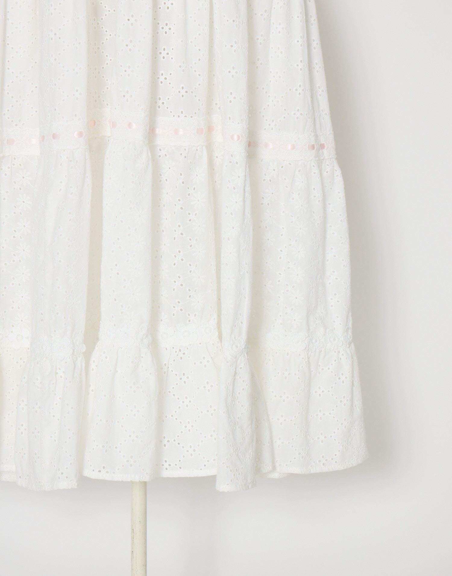 (Pre-order) mellfy memory Lovely ribbon cotton lace long onepiece