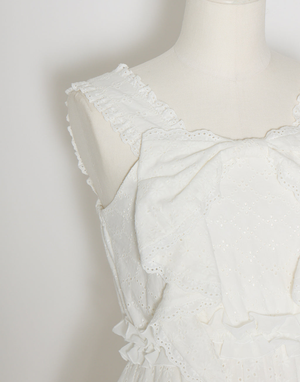 (Pre-order) mellfy memory Lovely ribbon cotton lace long onepiece