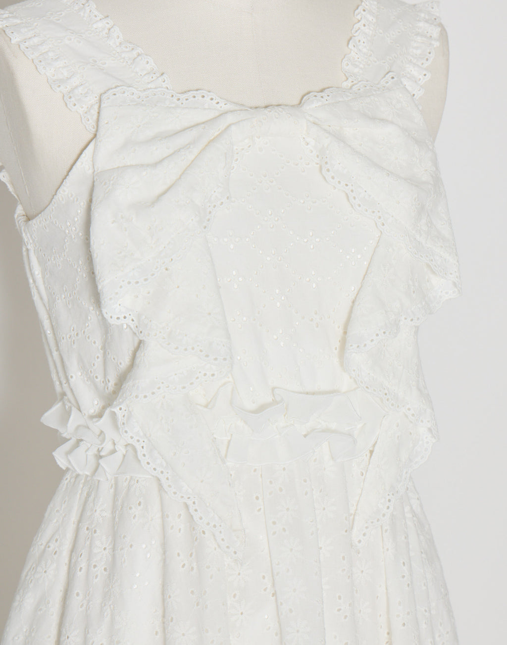 (Pre-order) mellfy memory Lovely ribbon cotton lace long onepiece