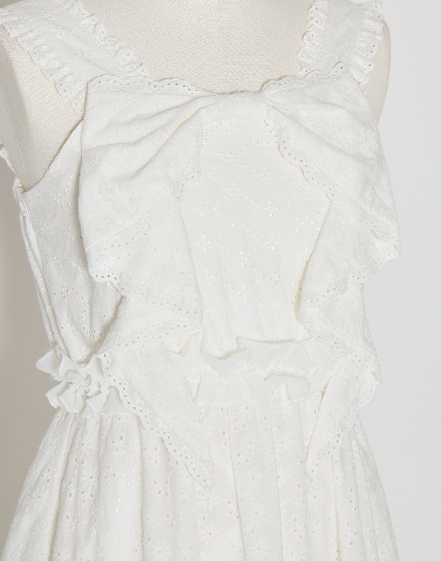 (Pre-order) mellfy memory Lovely ribbon cotton lace long onepiece