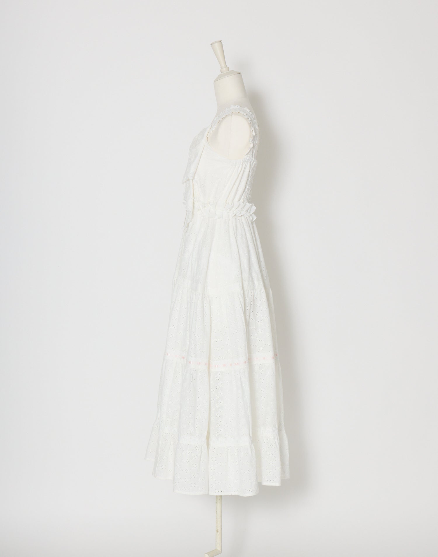 (Pre-order) mellfy memory Lovely ribbon cotton lace long onepiece